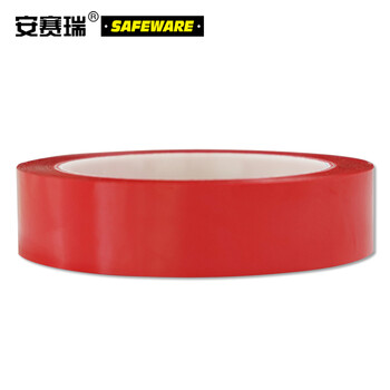 安赛瑞 桌面定位划线胶带 警示贴彩色6S物品定位贴 红 25mm宽*66m长 14419