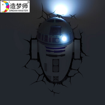 
                                        造梦师星球大战 R2-D2 3D装饰壁灯现代欧式床头卧室书房创意灯具                