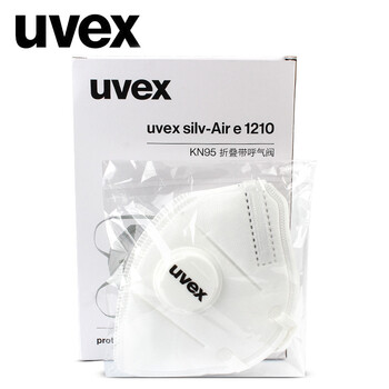 uvex优唯斯 1210 KN95防粉尘花粉雾霾pm2.5男女骑行通用透气带呼吸阀 头戴式口罩 定做 20个装