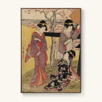 花语隆 日式仕女图浮世绘餐厅装饰画和风日本料理店榻榻米挂画壁画 11