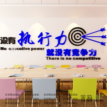 3d立体墙贴画公司办公室企业工厂学校文化背景墙励志标语装饰墙面 款