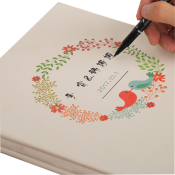 相册纪念册恋爱情侣制作记录册手工张大粘贴女生生日礼物 手绘花环