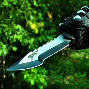 军用匕首 户外战术直刀 豺狼直刀 优质不锈钢 军