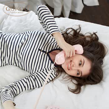 <em>果壳</em> 情侣<em>睡衣</em>长袖<em>纯棉</em>女家居服秋季亲子<em>睡衣</em>