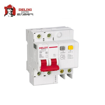 德力西 空气开关 漏电保护器 小型断路器 DZ47sLE 2P D型 50A 300mA ；DZ47SLEN2D50R300