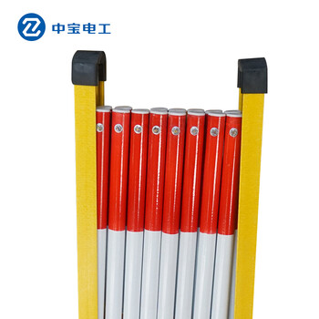 中宝电工 1.2*2.5m 玻璃钢伸缩围栏 施工工地管式伸缩围栏 电厂绝缘伸缩围栏 现做 货期1-15天