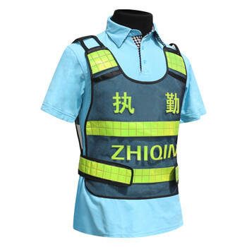 谋福 CNMF 8237 交通执法反光背心路政执勤警示安全反光服 （压字款  执勤字样）可定制