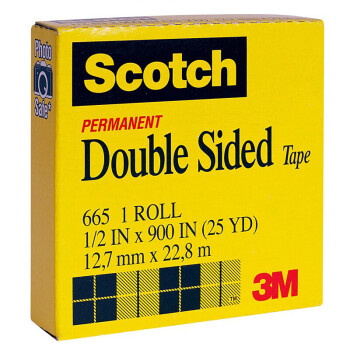3M 思高 胶带 透明双面胶带 易撕透明 办公用品 12.7mm×22.8m 665