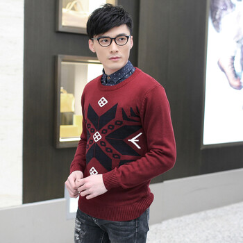 诺行 2014<em>毛衣男圆领套头秋冬</em>长袖针织衫男毛