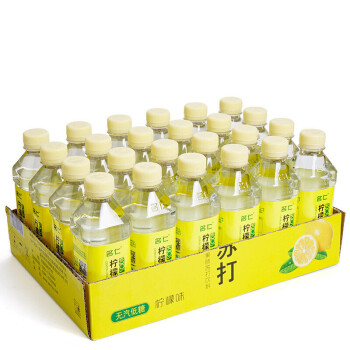 名仁(mingren) 名仁 苏打水 柠檬水饮料 375ml*24瓶 整箱饮料柠檬苏打