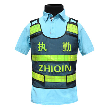 谋福 CNMF 8237 交通执法反光背心路政执勤警示安全反光服 （压字款  执勤字样）可定制