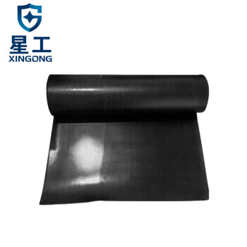 星工（XINGGONG）绝缘橡胶板 工业橡皮胶垫耐磨耐酸配电房隔电货车厢垫定制 黑色1米*4米*8mm