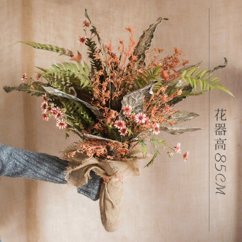 中秋节送礼素年设计师手制花束 大型花艺套装 干花秋色装饰摆件礼物qh