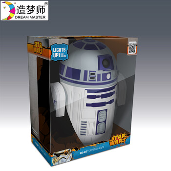 
                                        造梦师星球大战 R2-D2 3D装饰壁灯现代欧式床头卧室书房创意灯具                