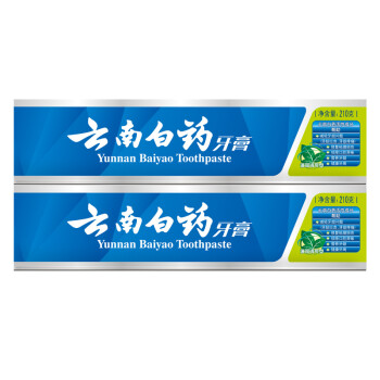云南白药牙膏薄荷清爽型210g两支装