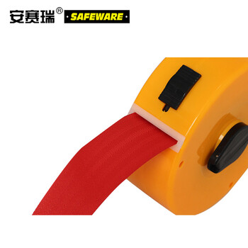 安赛瑞 手提式电力安全警示带（止步，高压危险）5cm×100m 电力施工警示锦纶隔离带 13937