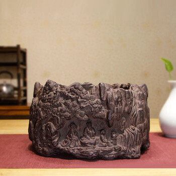 
                                        淳意 茶炉铁壶专用电陶炉 台湾老岩泥迷你静音煮茶烧水炉 无线遥控模式 功夫茶具配件 石松 静逸版                