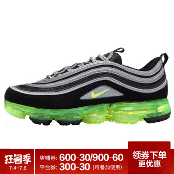 nike耐克男鞋跑步鞋2018新款vapormax 97子弹大气垫运动鞋aj7291 aj7