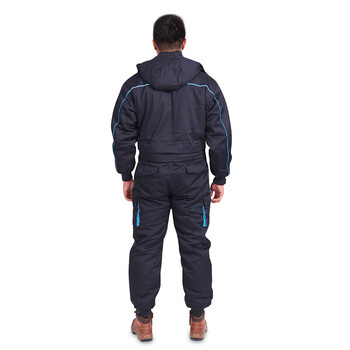 谋福 CNMF 8687 连体耐低温工作服 保暖连体工装连体服 冷库防寒防冻服 工作棉袄（藏青色连体款）3XL