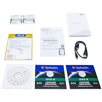 华硕8倍速 USB2.0 外置DVD刻录机 移动光驱 银色(兼容苹果系统/SDRW-08U7M-U)