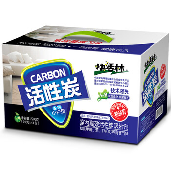 
                                        
                                        快活林 2200g精品装 活性炭除甲醛 家用装修除味净化新房吸甲醛车用活性竹炭包                
