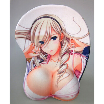 创意美女可爱大胸部硅胶护腕动漫卡通3d立体游戏鼠标垫子守望先锋 h
