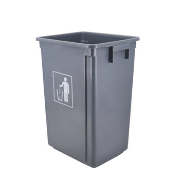 兰诗（LAUTEE）YY-D033 方便摇盖垃圾箱60L  大号垃圾桶