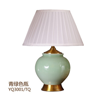 中式陶瓷台灯卧室床头灯欧式客厅书房台灯 复古婚庆装饰台灯 YQ3001