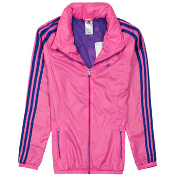 阿迪达斯女装 2014秋梭织运动训练夹克外套m39866 m39867 m39868 粉色