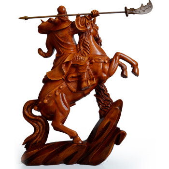 聚善缘 骑马关公摆件 武财神招财摆件乔迁开业礼品 家居装饰用品玄关电视柜客厅桌面摆设工艺品 大号