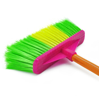 兰诗（LAUTEE）618-R 环卫物业扫把笤帚 斜杆宽头软毛木柄扫把