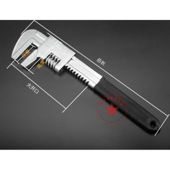 多功能直角活扳手大开口直角开口活动扳手下水器万用活络扳手 15寸f钳