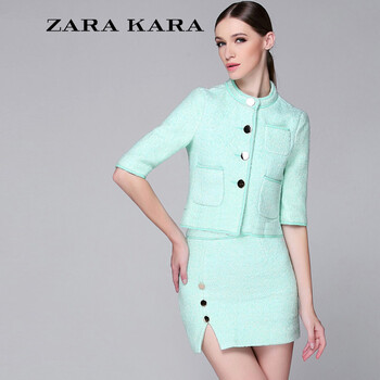 zara <em>Kara女装</em>2014欧洲站早秋装外套新款短裙