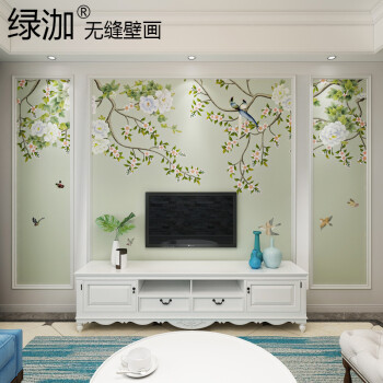 绿泇(lujia) 绿泇 大型个性定制壁画墙纸壁布现代简约中式电视背景墙