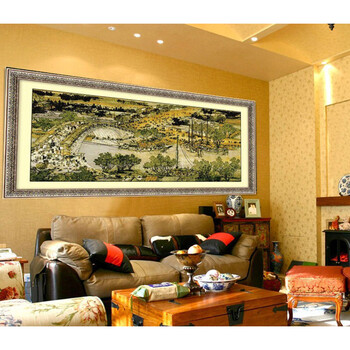 
                                                                                2022新款清明上河图手工绣品5D钻石画满钻客厅水钻画点钻粘钻贴钻十字绣贴画粘贴画砖石秀卧室餐厅风景 高端方钻(满钻) 背景全贴(228*81厘米)多送九宫钻石盒                