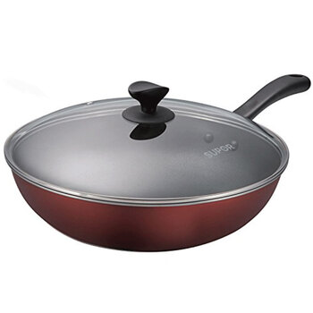苏泊尔炫彩不粘锅易洁炒锅红色送木铲电磁炉通用锅具 NC32F4【图片 价格 品牌 报价】-京东
