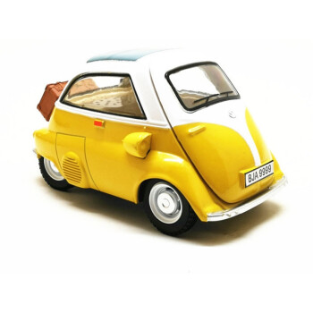 新品蛋蛋车 bmw isetta 250宝马蛋1:32仿真汽车模型 摆件玩具 黄色