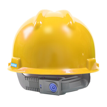 华信  ABS安全帽 小金刚V型安全帽 一指键建筑工地安全帽 黄色