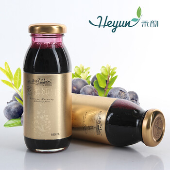 长白山禾韵 100%蓝莓汁 蓝莓纯果汁原浆 不含