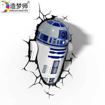 
                                        造梦师星球大战 R2-D2 3D装饰壁灯现代欧式床头卧室书房创意灯具                