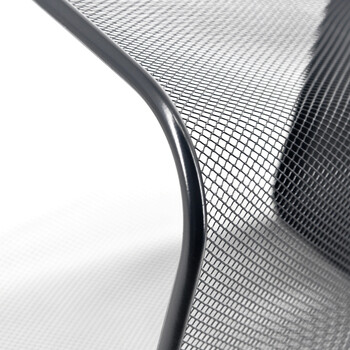 兰诗(LAUTEE)ZS-8023 黑色方形大号纸篓 酒店办公用金属网面垃圾桶