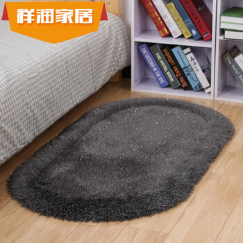 简约现代毛地毯卧室满铺可爱公主家用房间圆形床边毯榻榻米小垫子 深