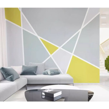 几何图案电视背景墙壁纸创意三角形抽象3d墙纸 北欧立体定制壁画 款式