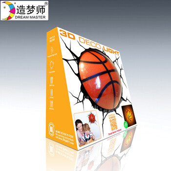 造梦师现代卧室灯具楼梯过道欧美式创意圆球篮球壁灯LED灯儿童房小夜灯