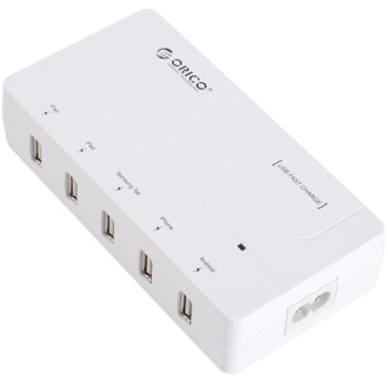 奥睿科（ORICO）DCH-5U 5口USB数码设备充电器 万能充电插排 白色