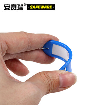 安赛瑞 塑料钥匙牌（100个装） 天蓝 钥匙管理箱专用钥匙牌 彩色分类钥匙牌 可书写编号钥匙牌 13412