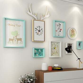 客厅装饰画沙发背景墙欧式壁画大气组合挂画餐厅墙面现代简约墙画 白