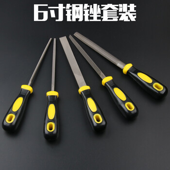 钢锉锉刀钳工中齿钢锉刀扁锉尖头圆锉半圆锉方锉三角锉角锉子 6寸锉刀