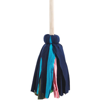 兰诗（LAUTEE）DM-184 混色绒布圆头拖把 物业环卫大号木杆拖把