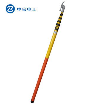 中宝电工 10KV 3节4米伸缩式 绝缘拉闸杆绝缘棒 绝缘操作杆令克棒 现做 货期1-15天